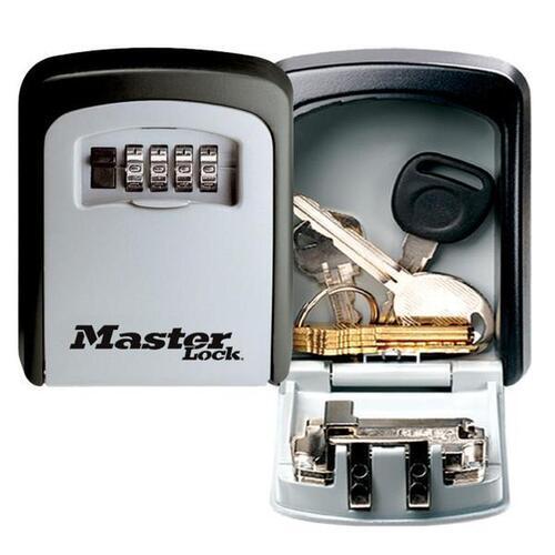 Master Lock Wall Mount Key Safe 18.5cm 13.5cm L: 5.3cm Black And Silver