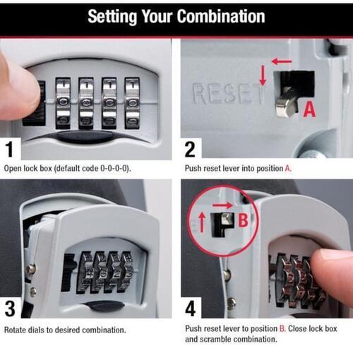 Master Lock Wall Mount Key Safe 18.5cm 13.5cm L: 5.3cm Black And Silver