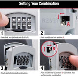 Master Lock Wall Mount Key Safe 18.5cm 13.5cm L: 5.3cm Black And Silver