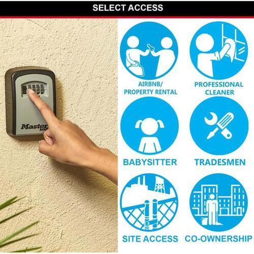 Master Lock Wall Mount Key Safe 18.5cm 13.5cm L: 5.3cm Black And Silver