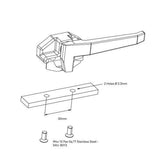 Yale Window Handle Wedgeless Low Profile Left-Hand Sub Fix 93mm Black 93mm Black