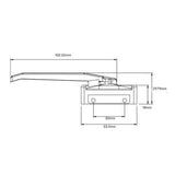 Yale Window Handle Wedgeless Low Profile Left-Hand Sub Fix 93mm Black 93mm Black