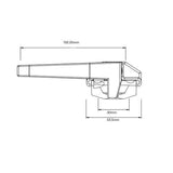 Yale Window Handle Wedgeless Low Profile Left-Hand Sub Fix 93mm Black 93mm Black