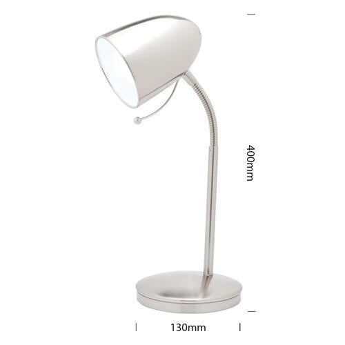 Mercator Sara Desk Lamp 28 Watt Brushed Chrome