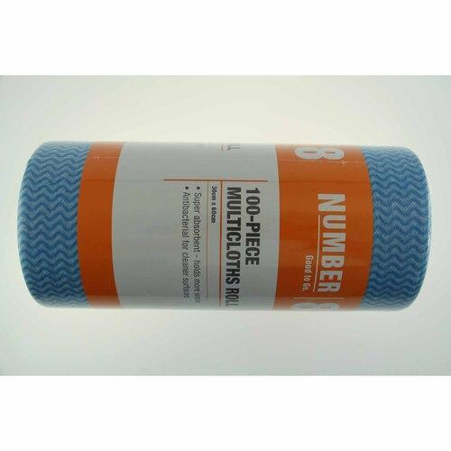 Number 8 Multicloth Roll 100 Piece 600mm L: 300mm Blue And White