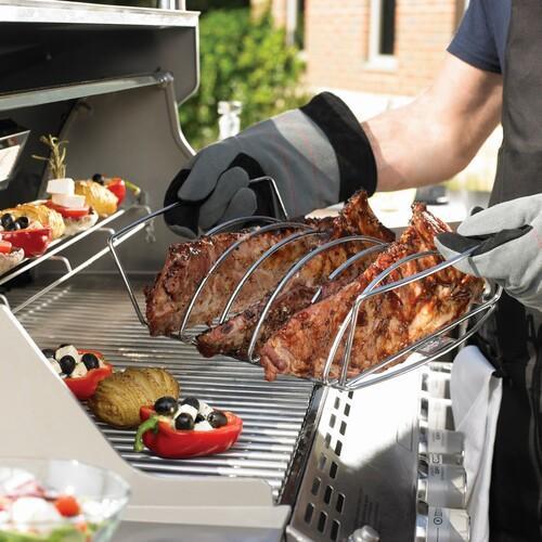 Weber Rib And Roast Holder 26.67 X 11.18 X 43.43cm Silver