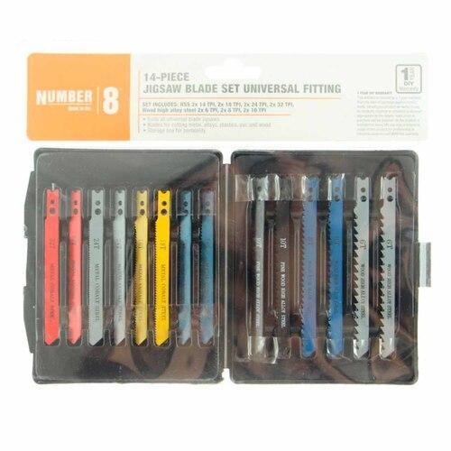 Number 8 Jigsaw Blade Set 14 Piece Assorted