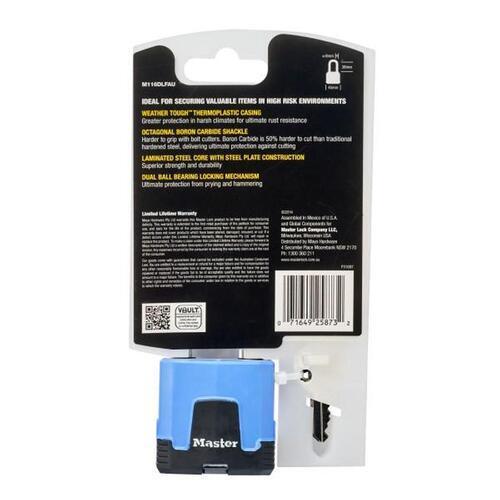 Master Lock Weather Tough Excell Covered Laminated Steel Padlock With Boron