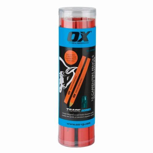 Ox Carpenters Pencils Med 10 Pack Red 10 Pack