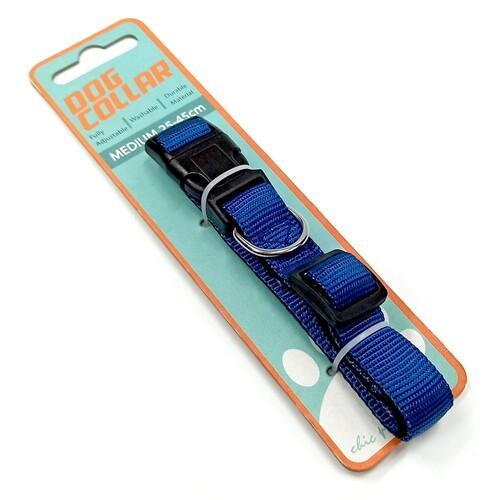 Chic Pets Adjustable Dog Collar Blue DC03002M