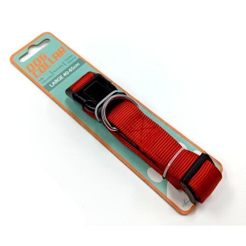 Chic Pets Adjustable Dog Collar Red DC03001L