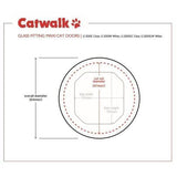 Glass Fitting Maxi Dual Glaze Cat Door Diameter: 304mm Clear - Catwalk
