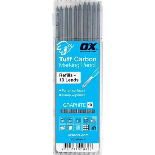 Ox Marking Pencil Graphite Leads 10 Pack 10 Pack Black Pack of 10