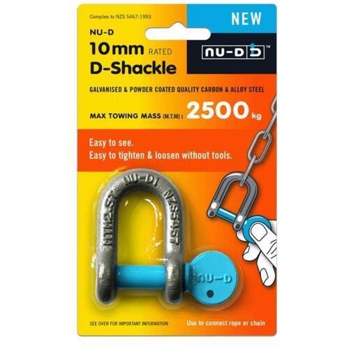 NU-D D Shackle 10mm Galvanised