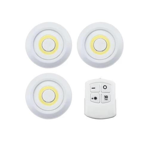 Orbit Lighting Remote Controlled Puck Light 3 Pack
