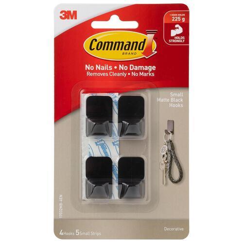 Command Hook Adhesive Remove Small Black 4PK L: 16mm; 98mm; 171mm Pack of 4