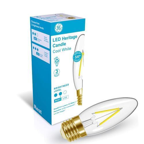 GE Lighting LED Candle Filament 2.7 Watt Cool White 15035L