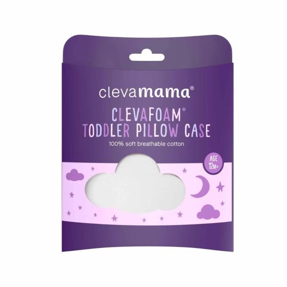 Clevafoam Toddler Pillow Case - White - ClevaMama