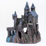 Aquatic ornament featuring a magical castle design, measuring 37.47 x 31.12 x 20.32 cm, perfect for aquariums.