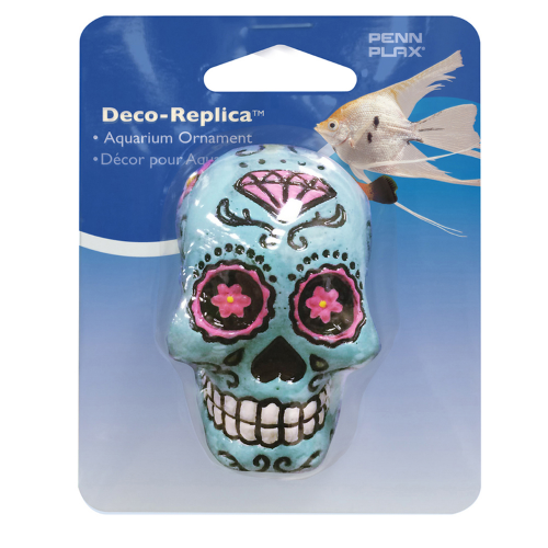 Mini Aquatic Ornament - Blue Sugar Skull (3.8cm)