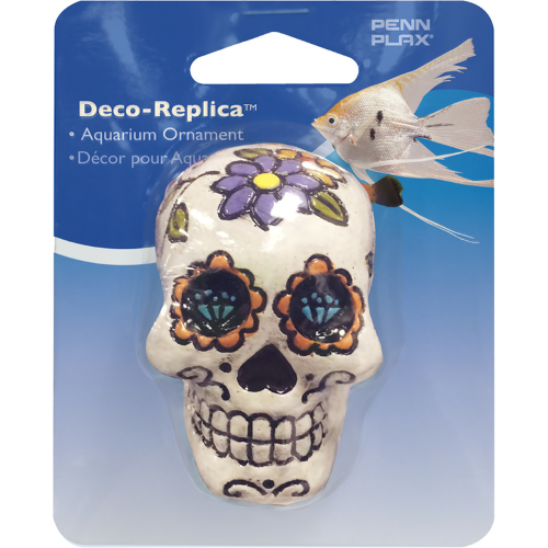 Mini Aquatic Ornament - White Sugar Skull 3 (3.8cm)