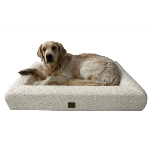 Boucle Orthopedic Pet Bed - Cream Med (70 x 50cm)