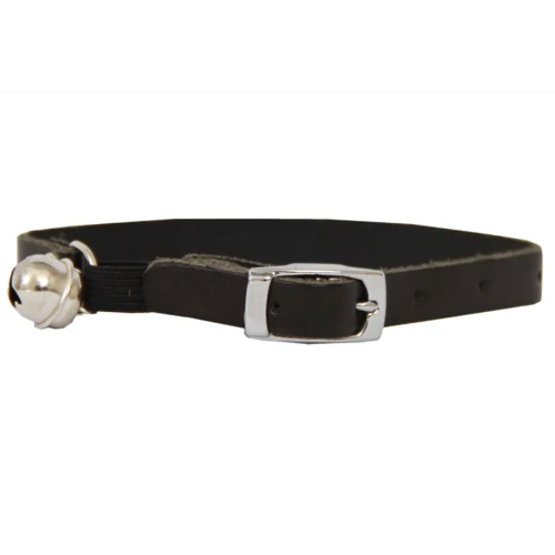 Kitten Safety Collar - Leather Black (25cm)