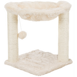 Cream cat tree measuring 50cm, designed for feline comfort and play.