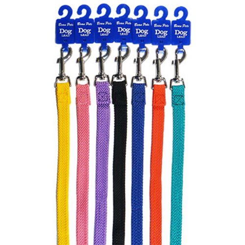 Double Nylon Webbing Lead - Pink (10mm x 120cm)
