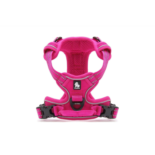 Deluxe Mesh Dog Harness - Fuchsia (Medium)