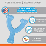 Puppy Wishbone Chew - Blue (Petite)