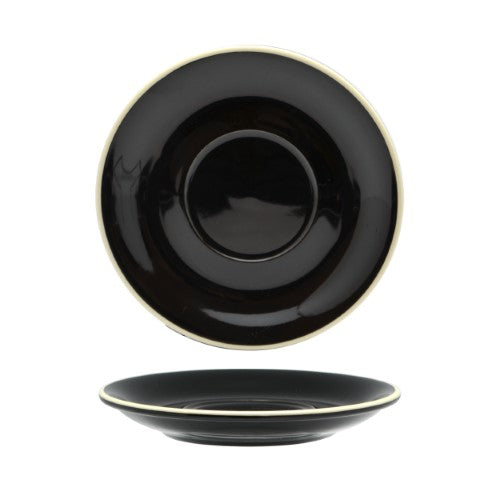 Latte Saucer - Rockingham Black 15.5cm (Box of 6)