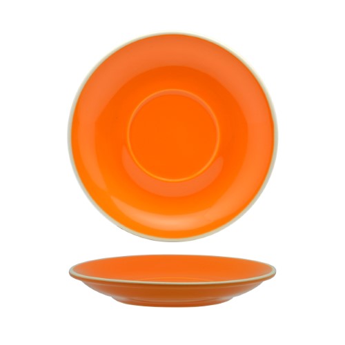 Latte Saucer - Rockingham Orange 15.5cm (Box of 6)