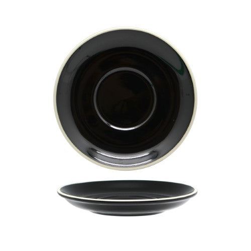 Cappuccino Saucer - Rockingham Black 14.5cm (Box of 6)