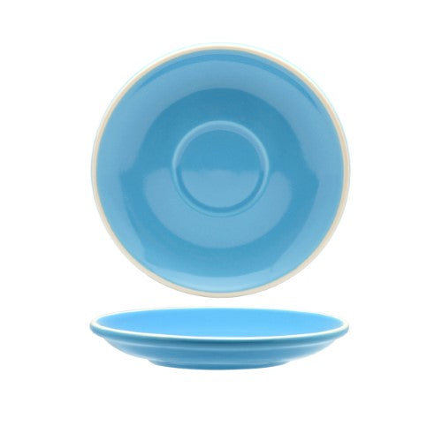 Long Black / Flat White Saucer - Rockingham Sky Blue 14cm (Box of 6)