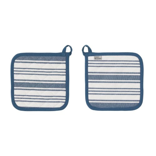 Cotton Pot Mat - Ulster Weavers Denim Stripe (21 x 21 x 0.5cm)