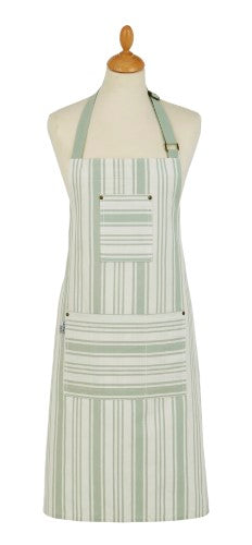 Cotton Apron - Ulster Weavers Sage Stripe (70 x 95cm)