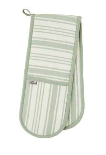 Double Oven Glove - Ulster Weavers Sage Stripe (18 x 88cm)