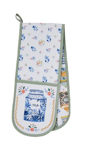 Double Oven Glove - Ulster Weavers Tea Tins (18 x 88cm)