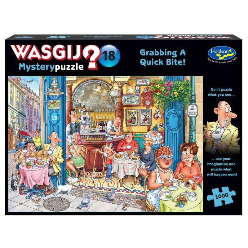 Jigsaw Puzzle - WASGIJ MYSTERY 18 GRABBING A QUICK BITE (1000pcs)