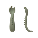 Comfy Grip Silicone Forks 2pk - Olive - All4Ella