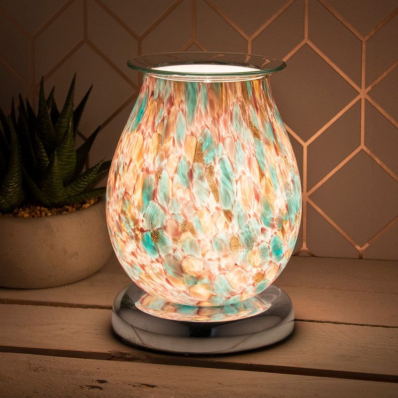 Elegant 17cm table lamp with mottle glitter design, perfect for enhancing ambiance in any room.