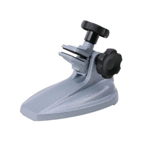 Mitutoyo Micrometer Stand 0-4/100mm, designed for secure benchtop use with hand micrometers and gauges for precise measurements.