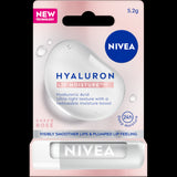 Hyaluron Lip Moisture Plus Sheer Rose Lip Balm, 5.2g, enhances lips with hydration, sheer tint, and a refreshing menthol touch.