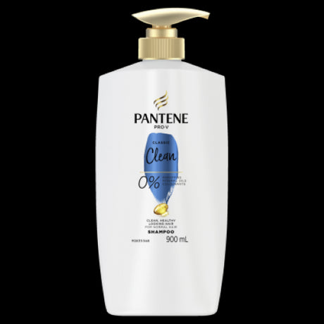 Pantene Pro-V Classic Clean Shampoo 900ml, designed for all hair types, delivers clean, healthy hair with Pro-V nutrients.