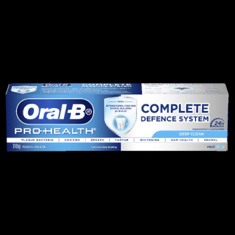 Oral-B Pro Health Advanced Deep Clean Mint Toothpaste tube, promoting strong teeth and healthy gums with a refreshing mint flavor.