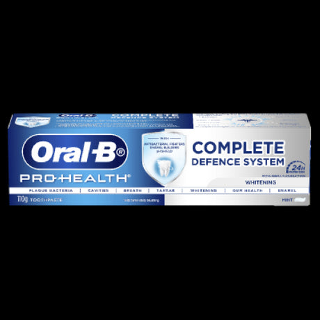 Oral-B Pro Health Advanced Whitening Mint Toothpaste tube, designed for whitening and enamel protection, offering a fresh mint flavor.