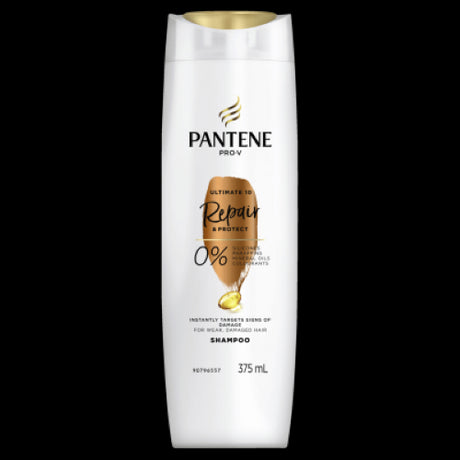 Pantene Pro-V Ultimate 10 Shampoo 375ml revitalizes weak hair, offering repair, moisture, and shine in a single powerful formula.