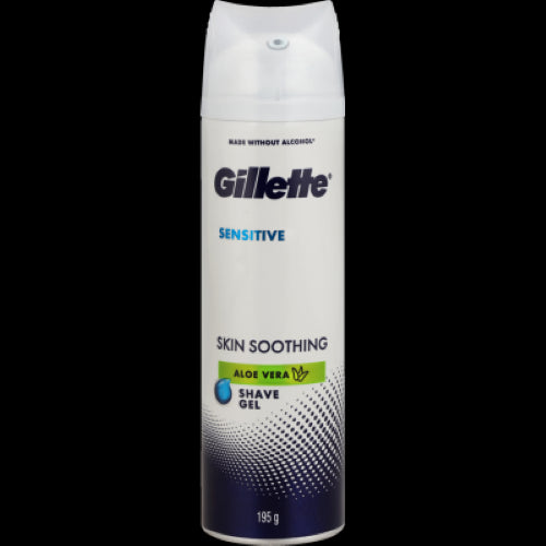 Aloe vera-infused shave gel for sensitive skin, providing soothing hydration and protection for a comfortable shaving experience.