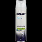 Gillette Sensitive Skin Soothing Aloe Vera Shave Gel in 195g, designed for irritation-free shaving with soothing aloe vera.